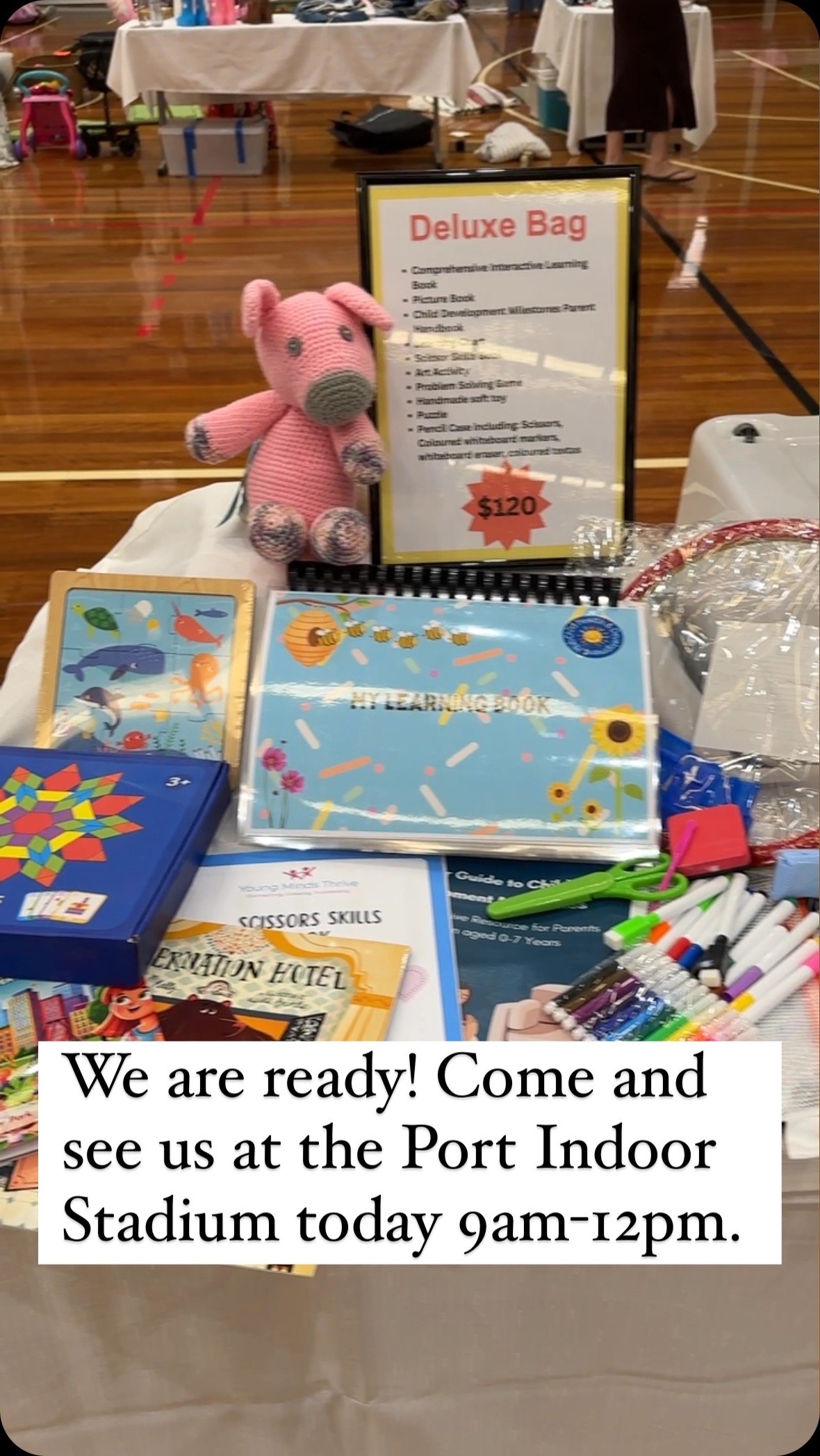 @mykidsmarketnsw on today at the Port Indoor Stadium. Come and say hi and pickup a learning pack!
#youngmindsthrive #localcharity #portmacquarie #earlylearning