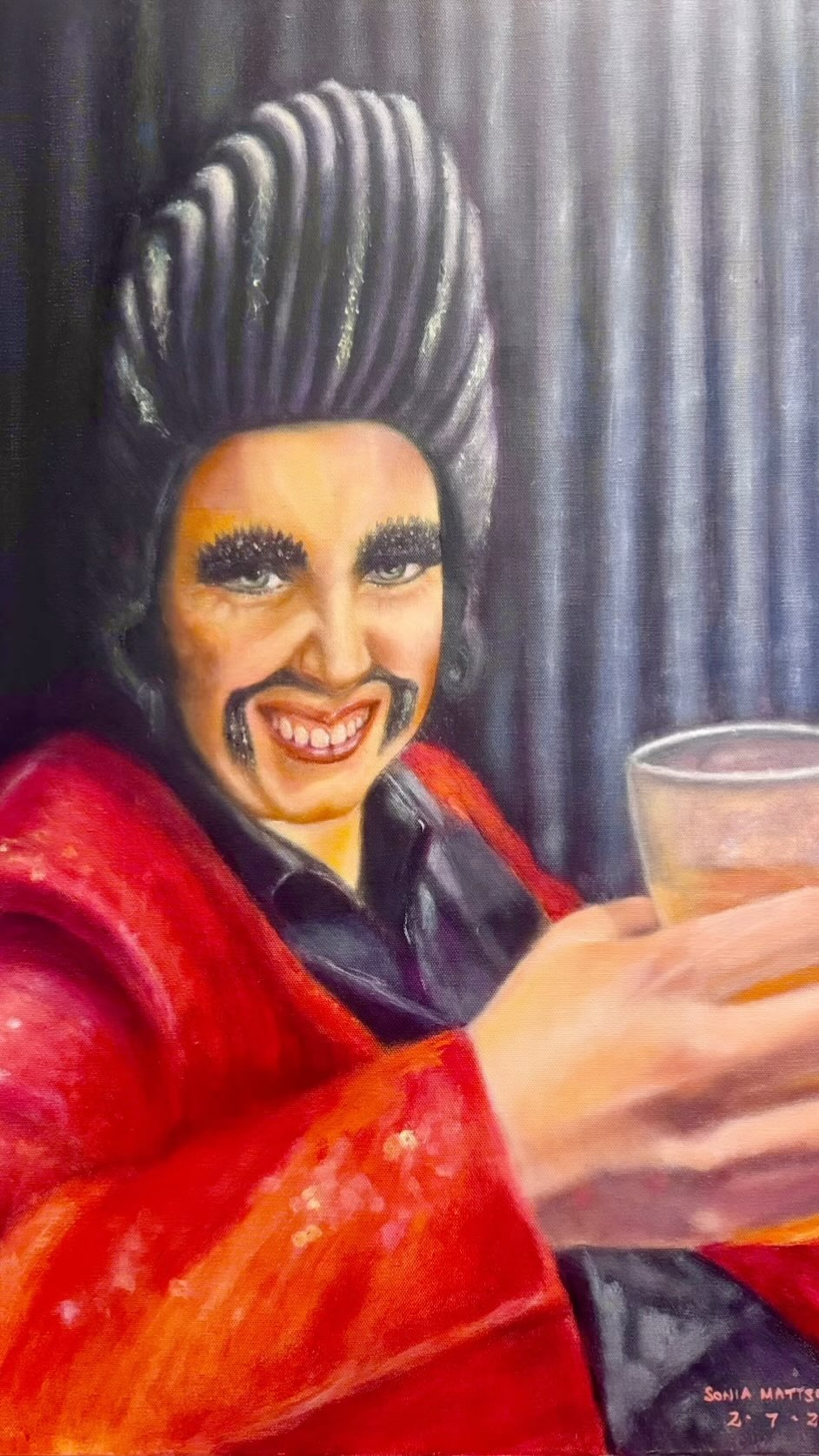 The fabulous Antonio Mantonio, Drag King @antoniomantoniodragking my fabulous portrait subject you can see in my upcoming exhibition at The Shop Gallery 112 Glebe point rd, Friday September 20th from 6-9 pm #artexhibition #antoniomantonio #dragking #innerwestartist #sydneyartexhibition #portraits