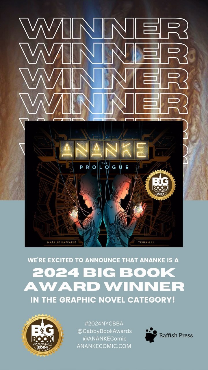 As promised, I have great news for TEAM ANANKE! We just won Graphic Novel of the YEAR in the 2024 NYC Big Book Awards!! ššāØ
NYC BBA SOURCE: https://www.nycbigbookaward.com/2024winners/9780578864006
Iām beyond grateful to my amazing production team who helped bring this massive project to life and to all my Kickstarter backers who believed in ANANKE from day one. š This journey has been unreal, and Iām so excited for whatās ahead in the second book! š¤š«
And of course, for anyone interested in reading this sci-fi epic, donāt forget to visit anankecomic.com for hardcover, softcover, digital books, and much much more!! šš„
Stay tuned, thereās so much more to come for ANANKE!
#ANANKEĀ #WomenInComicsĀ #IndieComicsĀ #NYCCĀ #ComicConĀ #scifiĀ #comicĀ #comicsĀ #graphicnovelĀ #womenĀ #womenownedĀ #smallbusinessĀ #booktokĀ #readingĀ #bookwormĀ #bookrecsĀ #bookĀ #booksofIGĀ #readerĀ #indieĀ #indiebooksĀ #selfpublishedĀ #smallpressĀ #goalsĀ #animeĀ #gamerĀ #manga #2024NYCBBA #BigBookAward #gabbybookawards