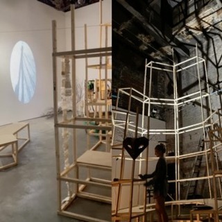 Another install sneak peek of @meaghan_elyse in the gallery, gaining steam!
Lighthouse of Moth, Opening September 7th
Akin to a moth consuming fibers, Meaghan Elyse transforms and weaves discarded materials into a spiral lighthouse for her debut solo show.
This experimental installation asks: can the frequency of a body be felt across a room? Across the earth?
Join us for an opening reception on September 7th, from 6-9PM. The evening will include an activation from dancer John Maria Gutierrez (@johnmariagutierrez).