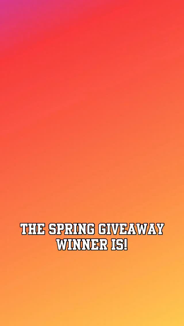 Congratulations @payton_golden you are the Spring Giveaway Winner!