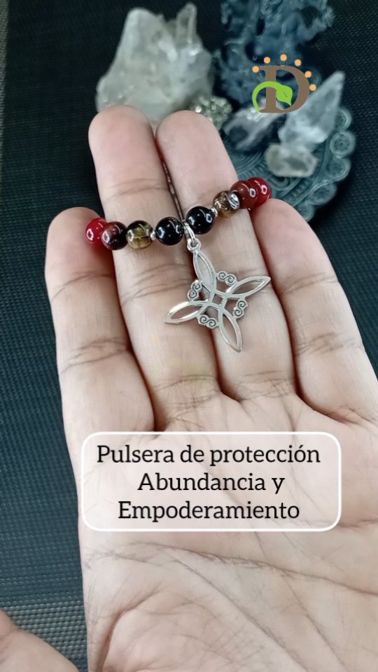 Pulsera de protección, empoderamiento y abundancia #nudodebruja #piedrasenergeticas #cuidatuenergia #hechoamano #piedranatural #bracelets #witch #proteccion #ojodetigre #tigereye