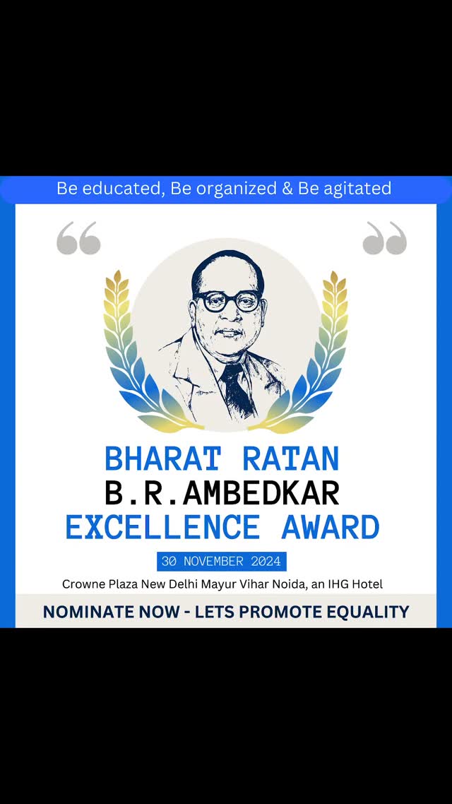"We will be Proud to nominate for the prestigious Baba Saheb Ambedkar Award. You must have tirelessly worked to uplift marginalized communities and promote social justice, standing strong for equality, education, and empowerment. Their dedication embodies the spirit of Dr. B.R. Ambedkar's vision for an inclusive and just society. Let's unite to support this incredible individual and their work!"
Join the Movement! Support the cause for equality!
#AmbedkarAwardNominee #BabaSahebAmbedkarAward #SocialJusticeForAll #DalitEmpowerment #AmbedkarLegacy #EqualityNow #VoicesOfTheMarginalized #EmpowerTheOppressed #UpliftCommunities #AmbedkarVision #InclusionAndEquality #justiceforall
#Celebrationcenturies #maharashtra #maratha #jaibhim #ambedkar