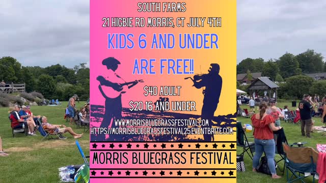 🎻 Bring the Whole Family to the Morris Bluegrass Festival! 🎻 Kids 6 and under are FREE!
📍 South Farms, Morris, CT
July 4th
Get ready for a day of music, memories, and kid-friendly fun at the Morris Bluegrass Festival! 🌞🎶
👨👩👧👦 Family Fun Includes:
🎨 Face Painting & Temporary Tattoos – courtesy of the Litchfield Community Center
🪕 Live Bluegrass All Day – toe-tappin’ tunes for all ages
🍔 Food Trucks Galore – with options even the pickiest eaters will love
🧺 Wide open space to roam, dance, and enjoy the day together
Let the kids play while you enjoy world-class bluegrass performances, delicious local eats, and beautiful country views.
🎟️ Tickets On Sale Now!
https://MorrisBluegrassFestival25.eventbrite.com
Come for the music, stay for the memories – it’s a day the whole family will love! @southfarms @southfarmspasture #morrisbluegrassfestival #litchfieldcounty