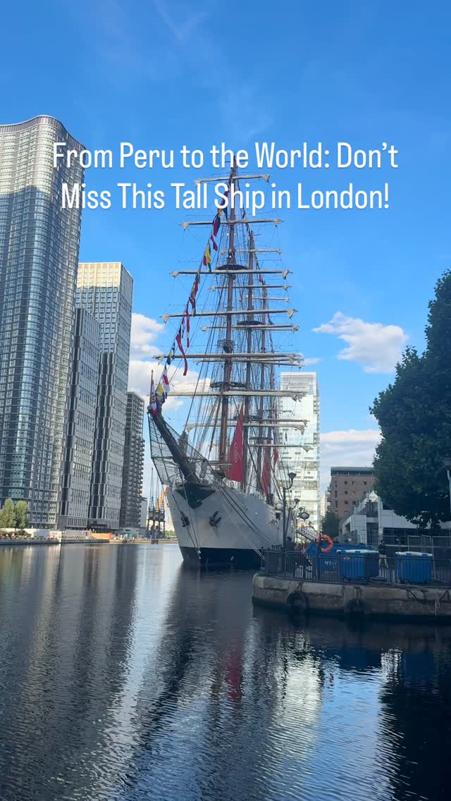🚢 The BAP Unión — Peru’s majestic tall ship — is docked at Canary Wharf, London until 13 July! 🇵🇪✨
Step aboard this stunning naval ambassador, open to the public for FREE from 10 AM to 6 PM daily until 12 July. A unique opportunity to explore Peru’s maritime pride right in the heart of London! 🌊
📍 West India Docks, Canary Wharf
🗓️ Public visits: until 12 July
🕙 10:00 AM – 6:00 PM
💷 Free entry
⚓ Next stops on her world tour:
🇬🇧 Aberdeen, Scotland (19–22 July, Tall Ships Races)
🇳🇴 Kristiansand, Norway (30 July – 2 Aug)
🇩🇰 Esbjerg, Denmark (6–9 Aug)
Catch her while she’s in London — or follow her incredible journey around the world! 🌍🫶
#BAPUnion #LondonEvents #CanaryWharf #TallShips #FreeInLondon #FamilyDaysOut #LuxuryFamilyTravel #GroupTravelUK #UKLuxuryTravel #LuxuryTravelPlanner #FamilyTravelExperts #PeruInLondon #VisitLondon #CulturalExperiences #HiddenLondon #LuxuryTravelUK #FamilyTravelMoments #LondonAttractions #FreeLondonActivities #LuxuryBabyMoon #LuxuryGroupTrips #TravelWithKidsUK #ExploreLondonFree #LondonWithKids #CulturalLondon #MaritimeHeritage #UKTravelAgency #SouthAmericaInLondon #SailTrainingShip #LuxuryTravelExperiences