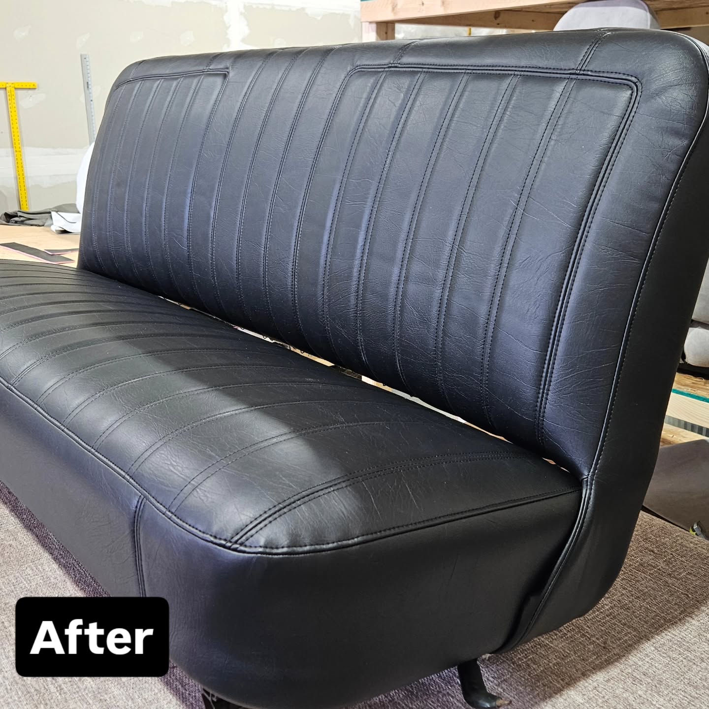 From worn-out to showroom ready ✨
This classic bench seat came to us in rough shape—ripped vinyl, exposed foam, and years of wear. After a full rebuild and reupholstery, it's looking sharp again with crisp vertical pleats and fresh black vinyl.
✅ Custom automotive upholstery
✅ Foam repair and replacement
✅ Classic and vintage seat restoration
Bring new life to your vehicle’s interior. Contact us today for a quote!
#EleganceUpholstery #BeforeAndAfter #SeatRestoration #AutomotiveUpholstery #ClassicCarInterior #LethbridgeBusiness #UpholsteryShop