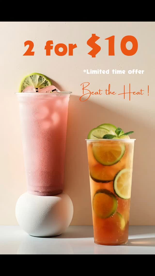 🌞 Beat the Heat with a Sip of Summer!
🍓🍑 Get 2 large fresh brewed fruit teas for only $10 – the perfect way to cool down and share the refreshment with a friend! Choose from our delicious rotating flavours made with real fruit and brewed to perfection.
💜 PLUS, introducing our brand new Japanese Murasaki Taro Shake – a dreamy purple taro indulgence, rich, creamy, and topped with cream + purple yam dust. It’s as pretty as it is delicious!
📍Available for a limited time – drop by and treat yourself today!
900 Dufferin St, Toronto, ON
#aprilsweets #SummerDrinks #LimitedTimeOnly #dufferinmall #TorontoEats #DrinkPink #FruitTea #2For10 #APRILSWEETSCanada
#cakeshop