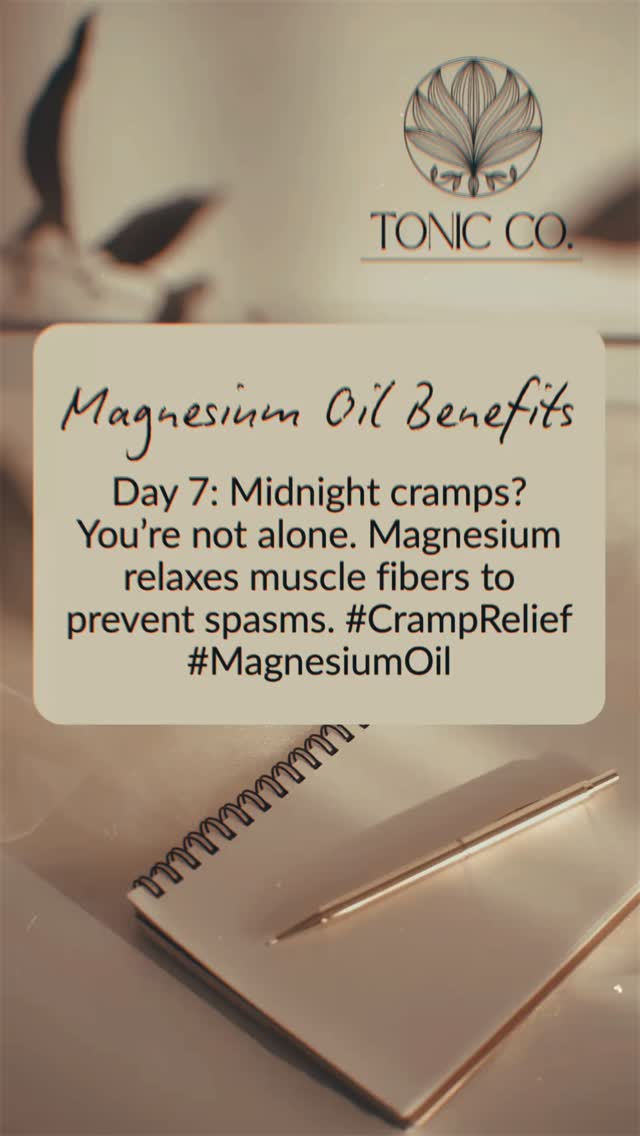 Night-time cramps catching you off guard? 😖
Magnesium helps relax tight muscles and prevent those painful spasms while you sleep.
Spray it on before bed and let your body fully rest. 🛏️✨
#TonicCo #MagnesiumRelief #CrampSupport #SleepNaturally #NightTimeRoutine #RestoreYourBody