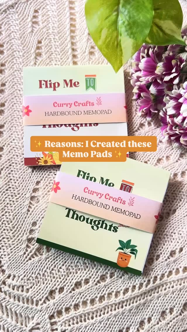 Reasons I actually use memo pads now:
✨ They make my to-do lists look too cute to ignore
🌻 Designs that make me smile (Sunflower 🌻 & Succulent 🌵 themes!)
📌 Perfect for quick notes, reminders, or that random brain dump
💌 And let’s be honest… they make desk vibes 100x better
📦 Available now — shop your favorite design today and romanticize your productivity!
🔗 www.curvycrafts.com
#memopads #stationery #stationeryaddict #officesupplies #stationeryshop #curvycrafts #paper #smallbusiness #newdrop #newlaunch