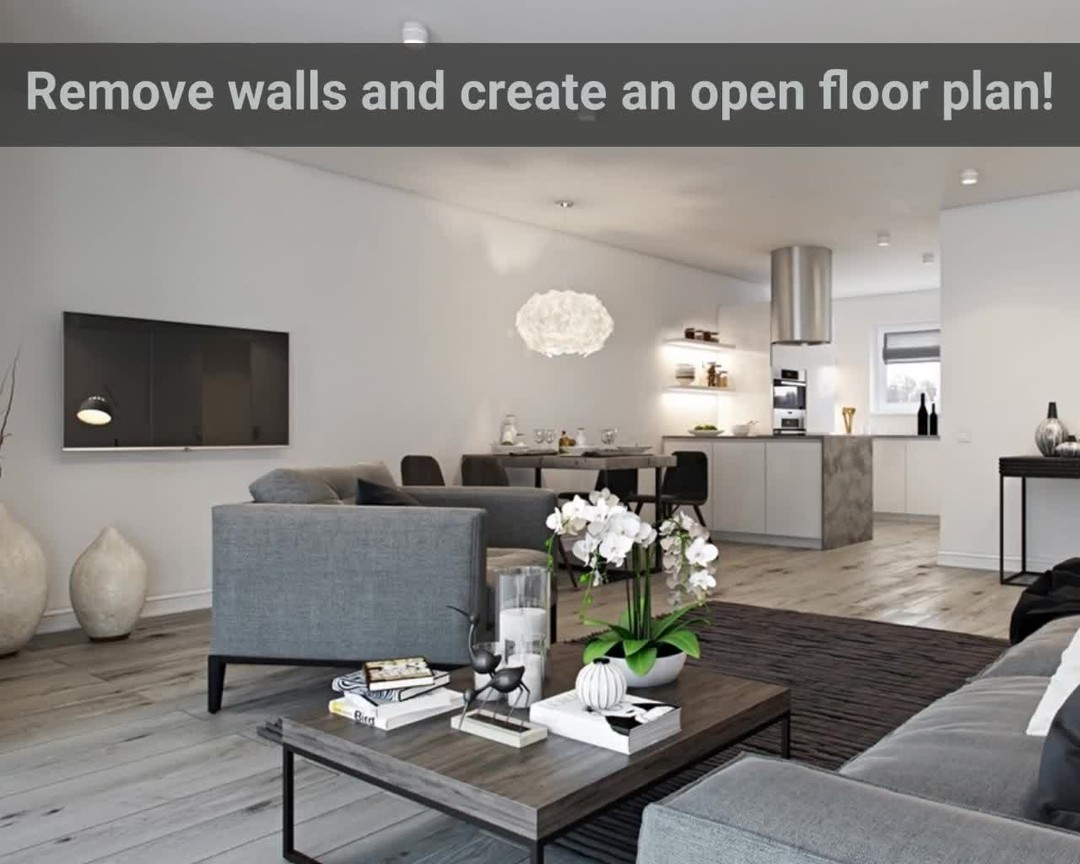 An open concept floor plan elevates the kitchen to the heart and functional center of the home . Visit https://zcu.io/bZTL for more information #kitchens #bathrooms #reddingct #ridgefieldct #remodel #decks #Ridgefieldcontractor #shoecloset #Additions #universaldesign
