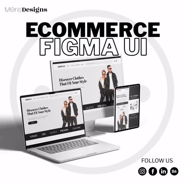 E-commerce Website
Price: ₹4,500.00
Link: https://www.moredesigns.net/product-page/e-commerce-website
Level up your online store design with this clean and modern E-commerce Website UI Kit, built for Figma. This kit includes all the essential pages to launch a high-converting shopping experience — designed for a 1440px desktop screen with matching mobile-responsive layouts.
✅ Key Sections Included:
- Hero Banner with bold headline, featured models, and brand showcase
- New Arrivals product grid with ratings, discounts, and pricing
- Top Selling products with clean presentation
- Category Explorer
- Customer Testimonials with star ratings and feedback
- Newsletter Subscription section
- Professional Footer with quick links and payment icons
🎯 Ideal For:
- Fashion & apparel brands
- Shopify / WooCommerce / Wix
- UI/UX designers building eCommerce websites
- Template creators and case study portfolios
💡 Details:
- Desktop layout: 1440px wide
- Organized Figma file with grouped layers
- Editable typography, components & sections
- Responsive version included
- CTA section excluded (clean & focused layout)
#moredesigns #reactjs #figma #figmadesign #uidesign #wordpress #webdesign #ecommerce #shop #onlineshop #moredesign #figmaui #insta #instalike #instafashion #instaart #instagram #post #business #enterprenuership #service #webservices #linkedin #post #ui #ux