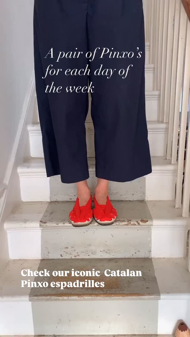 We have a few pairs of these iconic Catalan espadrilles left, grab them while you can.
Handmade by master artisans in the same workshop in Catalina since 1939.
Worn by artists like Salvador Dali, Joan Miro and Picasso as a covert sign against the fascist dictatorship of General Franco.
In a selection of great colours, they are perfect for high summer and into the transition into September with their recycled tyre soles.
#Catalanespadrilles #espardenyes #plantbased #sustainablefadhion #bohostyle #ConsciousFashion #EcoChic #SlowFashion #SlowStyle #NaturalStyle
