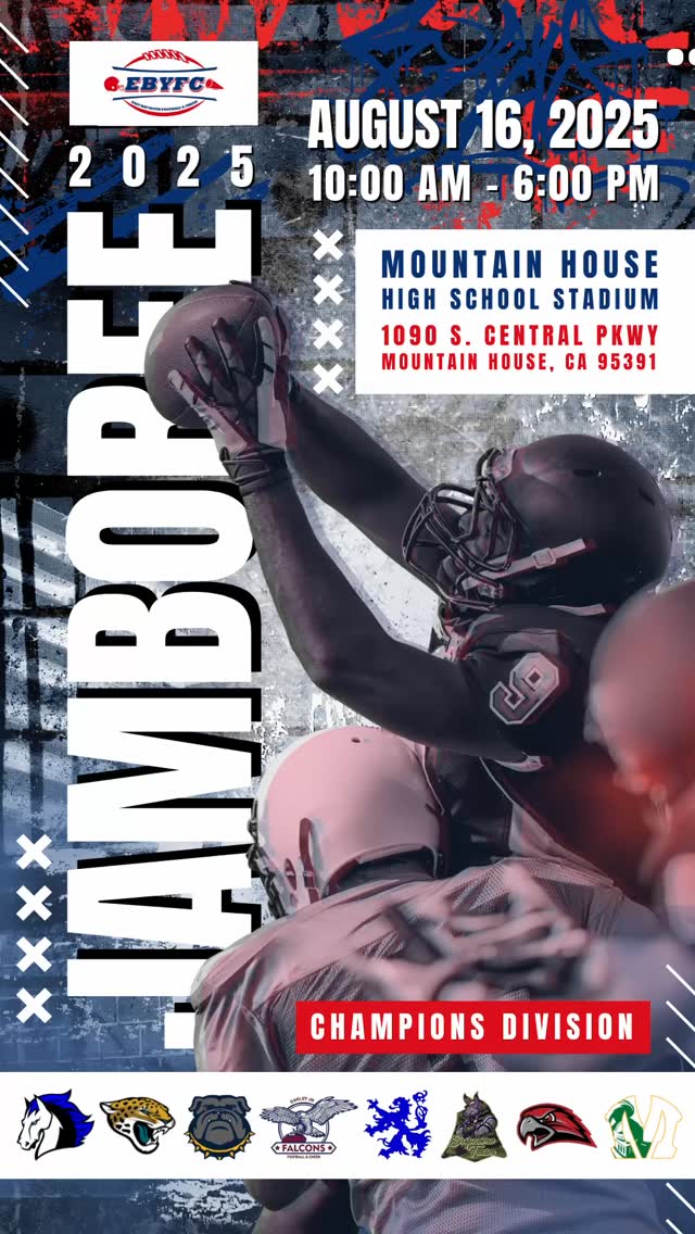 The Mountain House Stallions are proud to host the 2025 EBYFC Champion Division Jamboree.
See you at Mountain House High School on Saturday August 16th!