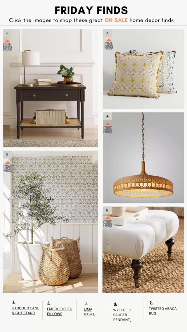 Friday Finds!
Each week I search the internet (so you don’t have to!) to find great deals on beautiful top rated home decor from your favorite brands.
Comment FRIDAY and I will DM you the links to this week’s finds.
#interiordesign #homedecor #homestyle #sales #dealoftheday