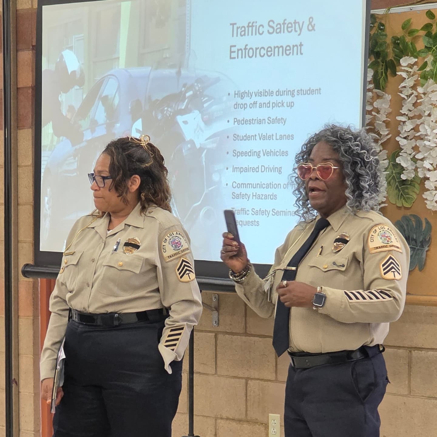 The Algin Sutton CSP team is gearing up for the new school year by hosting their annual School Safety Conference.
Here, city partners gather to learn more and share best practices with the goal of getting students to and from school without interference, under the Safe Passages program. Several important topics were discussed including abandoned vehicles and RVs, areas of concern along school routes, and cohesive messaging to ensure everyone is working together toward a safer community for all.