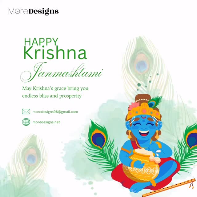 🌸 Happy Krishna Janmashtami 🌸
May Lord Krishna’s blessings bring you happiness, health, and prosperity in abundance.
Let’s celebrate the spirit of love, joy, and devotion this Janmashtami. 💫✨
💙 “Where there is Krishna, there is victory.” 💙
#KrishnaJanmashtami #Janmashtami2025 #HappyJanmashtami #LordKrishna #FestivalOfIndia #KrishnaBhakti #HareKrishna #SpiritualJourney #FestiveVibes #PositiveEnergy #DivineBlessings #Bhakti #KrishnaLove #CelebrationTime #IndianCulture #MoreDesigns #More #Designs #MoreDesign #MoreDesignsOfficial #Janmashtami #krishna
