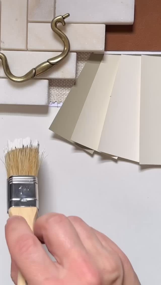 Interior paint colors
From living room, to kitchen, bedroom and bathroom, this collection of warm earthy neutrals is versatile enough to work with a variety of flooring, furniture and decor styles.
BENJAMIN MOORE GRAY MIST (WALLS): This  creamy off white has a hint of gray and a slight green flash which makes perfect for pairing with oak, maple and walnut. 
BENJAMIN MOORE SWISS COFFEE: (TRIM, DOORS & CABINETS): This creamy off-white is warm, light and bright, has a slight gray hint of gray for softness and a flash of green. 
BENJAMIN MOORE NANTUCKET GRAY (KITCHEN ISLAND): Earthy midi-tone khaki green with a soft brown/gray undertone and a HINT of gray that pairs well with wood tones, brass, marble, travertine and terra cotta flooring.
BENJAMIN MOORE NOVEMBER RAIN (BEDROOM & BATHROOM): This soft light gray feels warm and cozy thanks to a subtle green undertone.  Under certain lights it can even appear khaki making it a versatile neutral shade.
How would I style these @benjaminmoore paint colors?
Comment INTERIOR and I will DM you a link to all of my design boards for FREE!  They have easy to shop links for everything from furniture, to tile, lighting, fixtures and decor.
Don’t miss another reel!  If you love paint colors and home decor make sure to follow, like and save your favorites!  New paint colors and design boards are posted weekly.
#interiordesign #homedecor #designinspiration #benjaminmoore  #paintcolorconsultant #paintcolors #interiorpaint