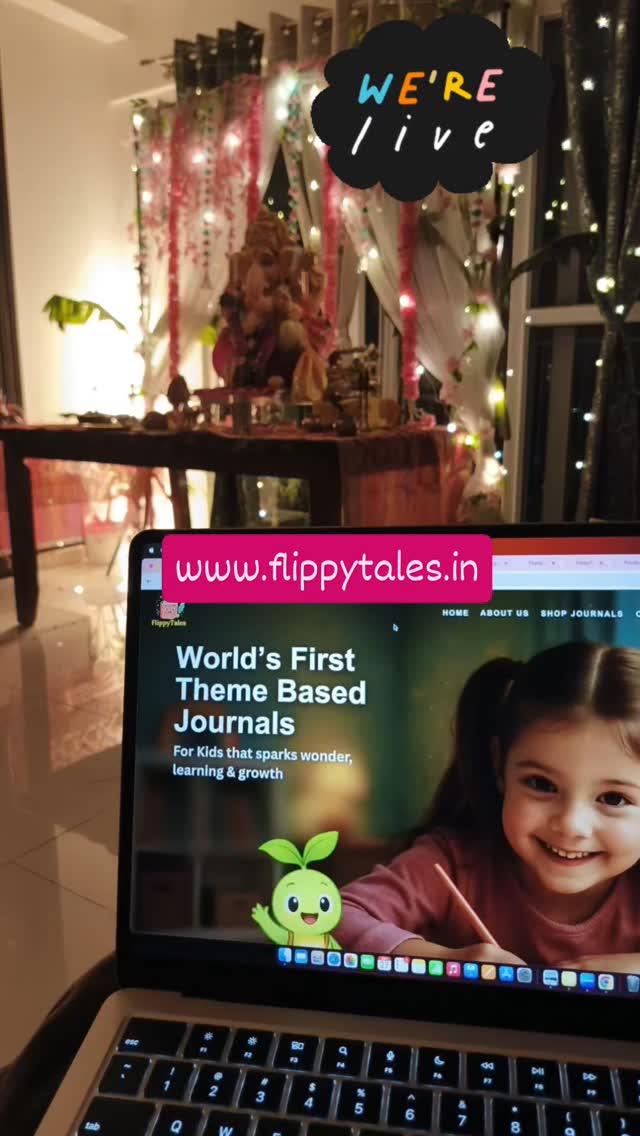 ✨ Today, with Gannu Ji’s blessings, a dream becomes reality.
Flippy Tales is officially LIVE! 🌱💫
Explore the world’s first theme-based journals for kids → www.flippytales.in 💕
#FlippyTales #WithBappasBlessings #LaunchDay #magicbegins #kidslearning #KidsJournaling #journaling #JournalingMagic