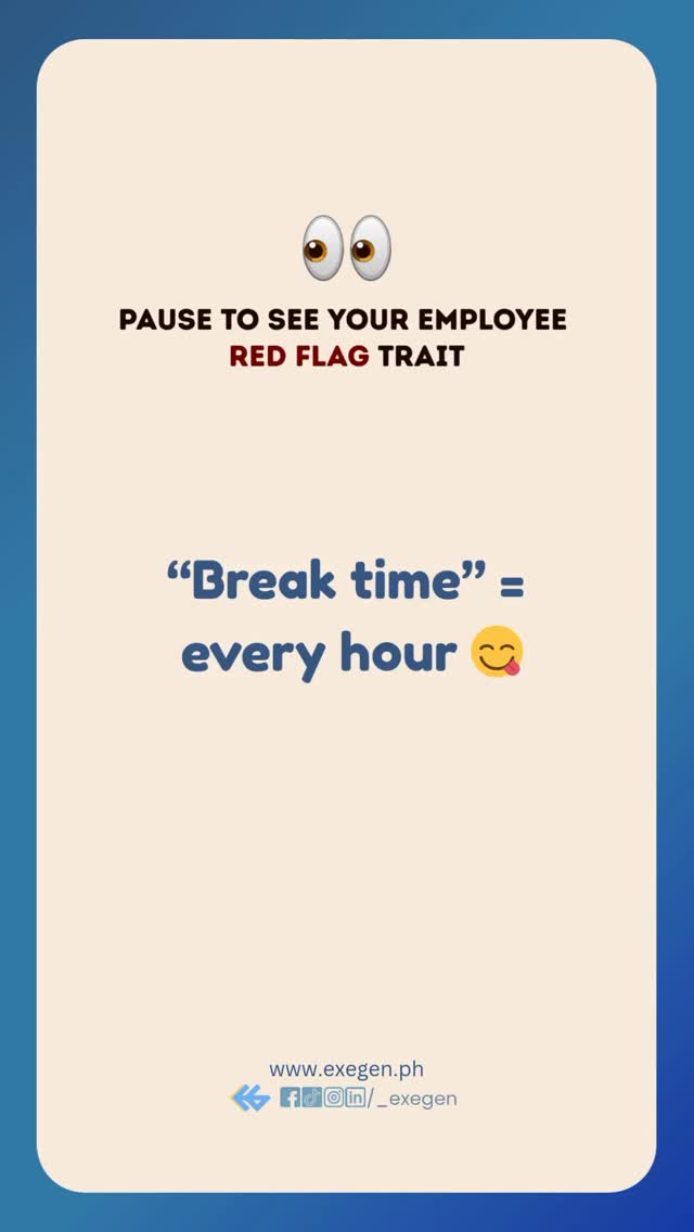 Double tap ❤️ if you saw yourself here (we won’t tell POD 😉🤫)
#Exegen #WeDevelopPeople #Redflags #Hiringph #Jobsph