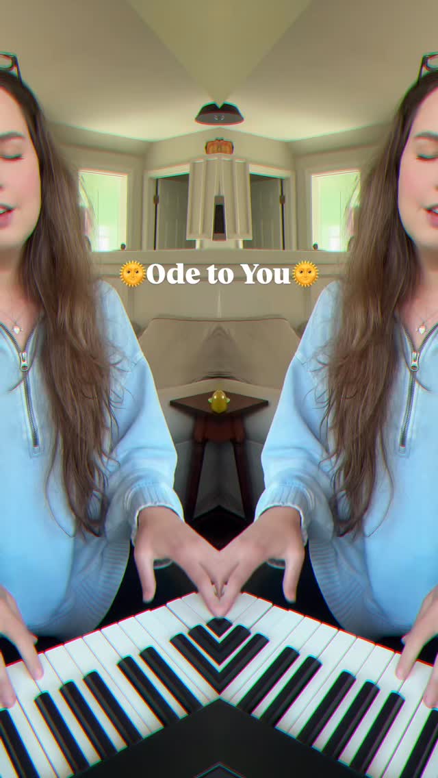 Ode to You is: 
⚠️from my recent album, Colors
⭐️is enhanced with Monroe Sound Science® 
🌻available in all streaming platforms 
🧀 a representation of yellow (I’m synthetic)
🐣 written to all of the people that made me smile growing up, but especially my mama @yvonnedb6 💛
🍌 I thought it was funny seeing my hands mirrored with this edit