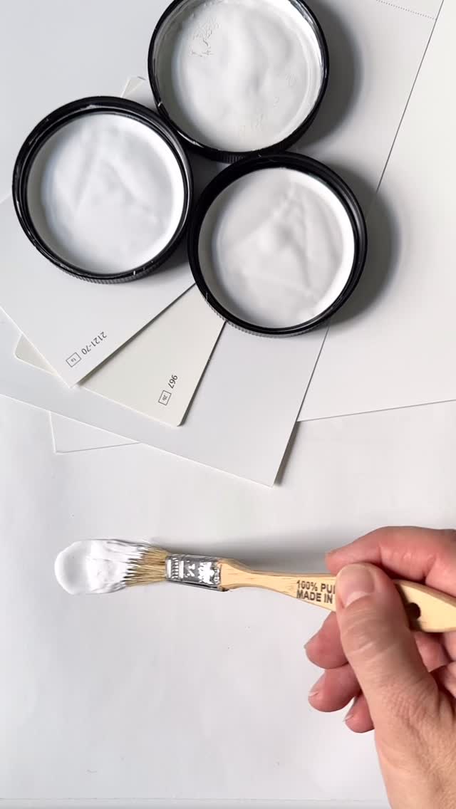 3 popular whites EXPLAINED!
Struggling to find the right shade of white for your walls, woodwork or kitchen cabinets?  Keep scrolling for three popular @benjaminmoore shades.
Comment FREE and I will DM you a link to my free guide with more tips on choosing the right white paint for your home.
CHANTILLY LACE: A clean bright white with no discernible undertones. Chantilly Lace is a great choice if you are looking for a neutral versatile white for either woodwork, cabinetry, or walls. It’s perfect for creating crisp spaces that feel airy and fresh
DECORATORS WHITE: A cool white with a slight gray/blue undertone . Decorators White is a great choice if you are looking for a modern white to pair with other cool tones of blue, navy, gray or violet.
CLOUD WHITE: A warm white with a slight creamy undertone . Cloud White is a great choice if you are looking for a warm, slightly creamy white to pair with other warm tones for a cozy space.
For more Benjamin Moore colors don’t forget to follow along, like and share your favorites! New paint colors and design boards are featured weekly.
#interiordesign #homedecor #paintcolors #benjaminmoore #homedesign #designinspo #designinspiration #interiorpaint