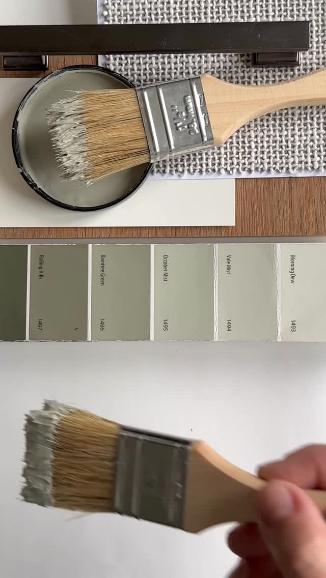 Bedroom paint color pick.
@benjaminmoore October Mist
Did you know we find shades of green naturally soothing?  That’s why one of my favorite shades for bedroom walls is Benjamin Moore October Mist.
This medium toned shaded green is warm and slightly moody thanks to a hint of gray.  It’s deep enough to help large, well lit rooms feel more intimate and gives smaller rooms the perfect dose of cozy softness. 
In west or south facing rooms October Mist will look more green but still soft. In north facing rooms or spaces without a lot of natural light it will appear cooler and slightly sage thanks to a pronounced gray undertone.
I love October Mist paired with warm metals like bronze or brass and mid tone woods. or antique gold. For trim, woodwork or cabinets pair with a soft white like Simply White or White Dove.
How would I style October Mist for a relaxing bedroom?
Comment OCTOBER and I will DM you a link to my FREE design board with curated furniture and accessories from your favorite brands.
For more Benjamin Moore paint color reels don’t forget to follow, like and save your favorites.  New content is posted weekly!
 
#interiordesign #interiorpaint #homedecor #benjaminmoore #paintcolors #designinspiration #bedroomdesign #bedroomdecor