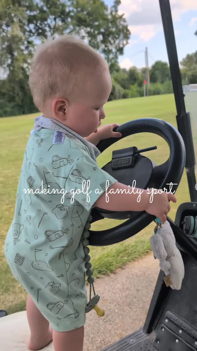 Family golf days look a little different with a 4-year-old and a baby in tow ⛳👧🏼👶🏼
Here are a few things that make it work for us:
✔️ Bring the right gear – stroller, baby carrier, sunscreen, hats, and plenty of snacks (the real MVP).
✔️ Keep it short – a few holes, a driving range session, or even just putting practice is plenty for little attention spans.
✔️ Snack + water breaks – plan them in like part of the game. Happy kids = happy parents.
✔️ Celebrate everything – whether it’s a 200-yard drive or a ball that just rolls a few feet, big cheers make it fun.
✔️ Let them play their way – plastic clubs, rolling the ball, or just riding along in the cart still counts as “golf.”
✔️ Capture the memories – the swing might be wobbly, but the giggles and family time are what matter most.
Because it's less about the score and more about the memories 🤍🏌🏼♀️