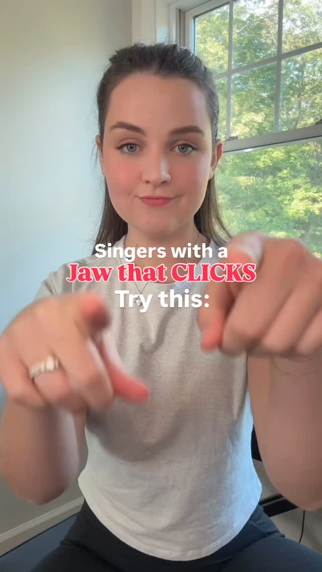 Share your results in the comments!!🎉🥰
The clicking adds strain and stress to your jaw, voice, and to the BRAIN. 
If you can show your 🧠 a path to open without that uncomfortable clicking, we can minimize it!
This makes it all feel better!!! 
👉🏻 TIPS: 
💯pleaseeee breathe
💯go SLOW and don’t overly open (no pain!)
💯 about 3x to start, then more if it feels good 
💯 don’t be afraid to wiggle your jaw to find a good “path” see mine in the video⬆️
💯 gently straight spine! 
Follow @emilyhollowayvoice for more!! 
I gotchu 😘
Emily💕