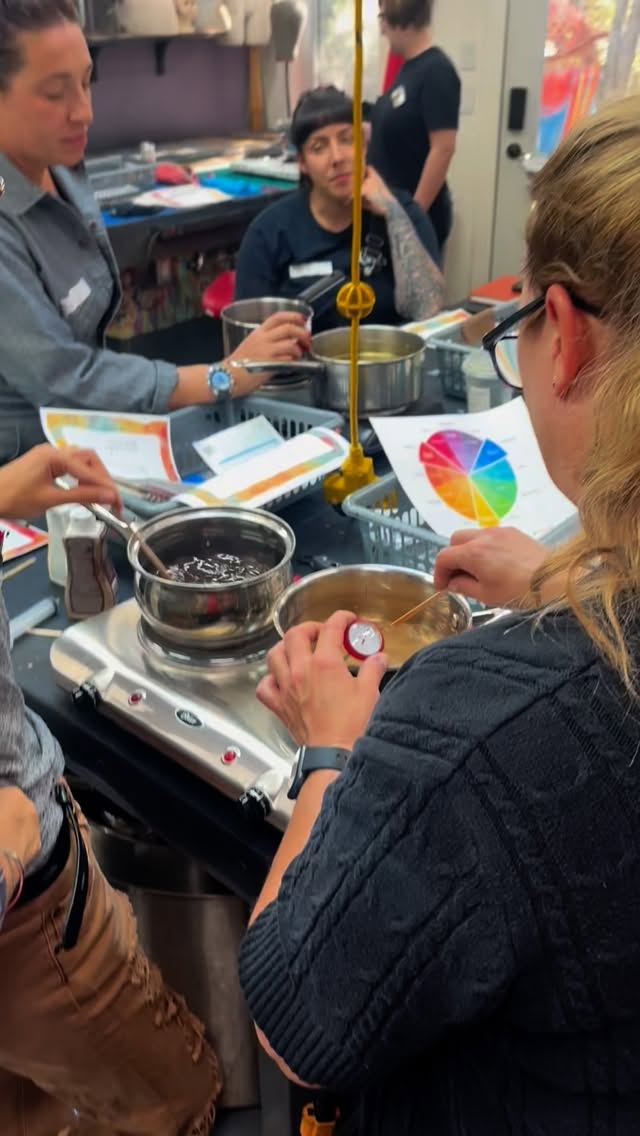 Back at the home studio teaching Intro to Breakdown and Dyeing for our local @iatse212 members and permits, What an awesome group !! #CreativeProcess #CostumeAlchemy #dyeing #agingcostumes