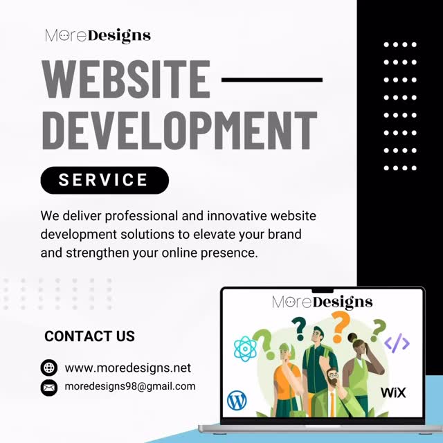 Delivering professional & innovative websites that help businesses stand out online.
We deliver professional, modern, and innovative websites that are designed to impress and built to perform. Whether you need a simple business site, an e-commerce store, or a custom web application, we create solutions that are fast, responsive, and easy to manage — helping your business stand out online.
#moredesigns #website #developer #webdeveloper #websitedesign #hiring #freelancer #job #post