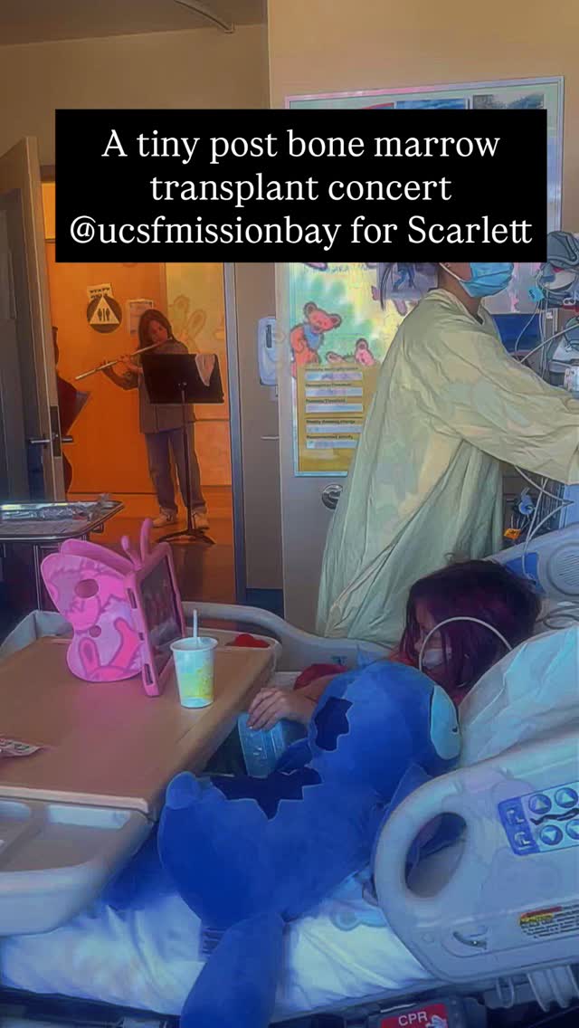 In our journey of battling Leukemia, Music Matt and his team @ucsfchildrens mission bay campus, we have been graced by amazing music! Today- on the most important day #bonemarrow #transplant we are graced by @sfsymphonymusicians @sfsymphony for a tiny bedside concert.
Never underestimate the power of #sanfrancisco #musictherapy
