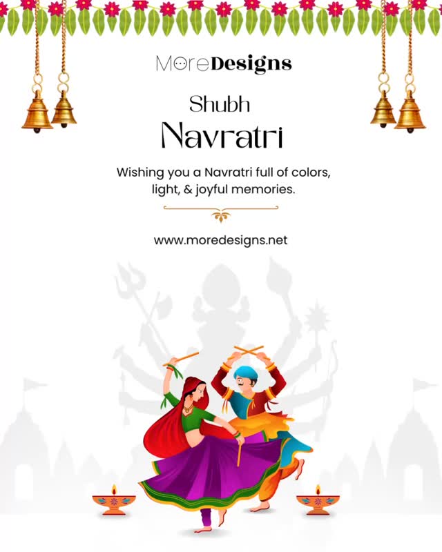 Nine nights, endless joy – wishing you a bright Navaratri from MoreDesigns! 🪔 #Navaratri2025 #moredesigns #websitedesigner #webdevelopers #react #wordpress #wix #services #webservices #