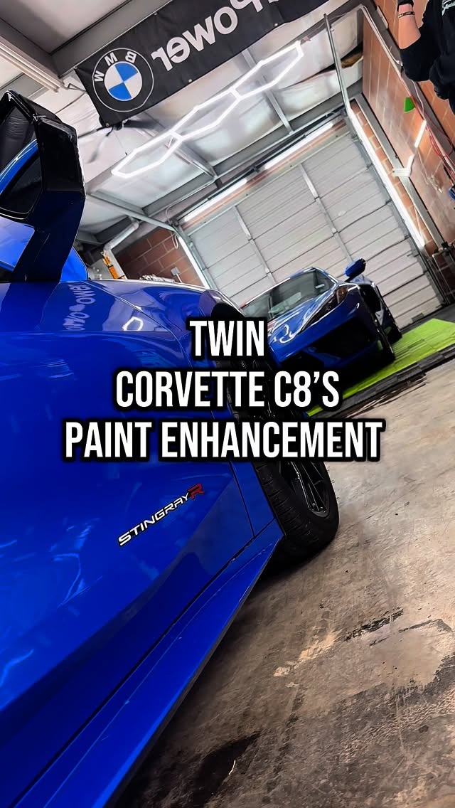 Which one are you choosing? 👀
.
Both these beautiful C8’s, almost look like twins, came in for our signature enhancement package. 🔥
.
We fully detail the interior & exterior of the vehicle. Then follow it up with our one step paint enhancement, to clean up and minor imperfections in the paint! ✨
.
Looking to get the same treatment for your vehicle? Message us, and book your quote appointment today! 🤝