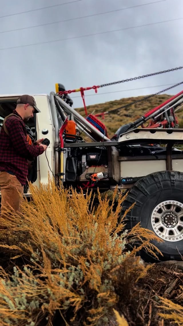 If you’ve followed us for a while now, you’ll probably recognize this trail. Beautiful day for a #rescue in the rain ☔️⛈️
Had the customer air down and turn the front locker on. Since he already had his winch ready we used it as well. Threw on a load distribution block with a tree saver. Redirected a line from our truck and ran it in a 2:1 configuration to the sliders. Got tension on all of the lines to make sure the rigging didn’t want to get weird, and pulled him back on the trail #FROSTED ☃️🪢