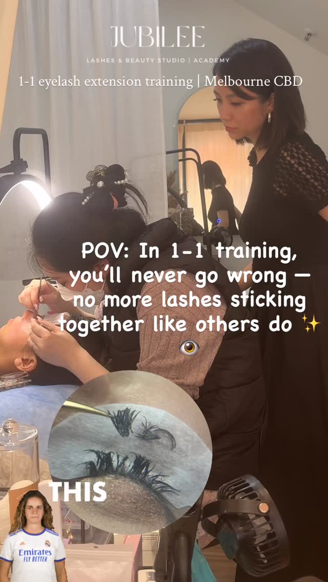 POV: You’ll never go wrong at Jubilee 💎
1-1 training means every step is corrected, every technique perfected. ✨
Hands-on → Confidence → Mastery.
#LashTraining #LashCourse #LashTrainer #LashArtistMelbourne #LashBusiness #HandsOnTraining #LashTechLife #BeautyAcademy #LashSkills #LashExtensionTraining #BrowTraining #MelbourneBeauty #JubileeLashes #LashCertification #LashGoals