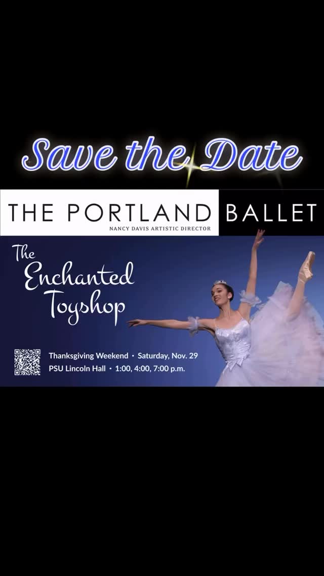 Posted @withregram • @thepdxballet 🚨SAVE THE DATE🚨 Tickets on sale Oct 25th!
✨The Enchanted Toyshop returns Thanksgiving weekend✨ When the shop closes, the toys come alive! The Enchanted Toyshop is holiday fun for the whole family with music, dance, and imagination.
#savethedate #theportlandballet #pdx #portland #pdxballet #theenchantedtoyshop #laboutiquefantasque #holidays #thanksgivingweekend #performance #ballet #holidaymagic