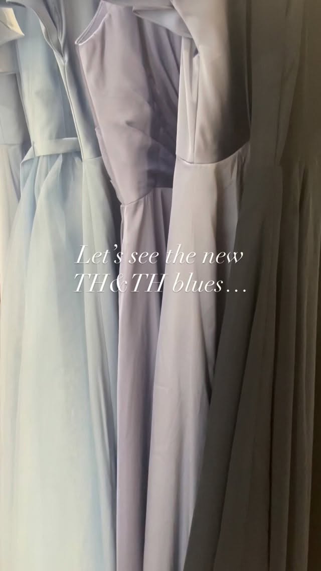 Feeling your girls in blue for your wedding. The gorgeous new @thth_bridesmaids colour are here and I’m loving these hues 💙
•
•
•
•
•
#bridesmaids #thandthbridesmaids #bridesmaidsdresses #bridesmaidsdress #somethingblue #bluebridesmaids