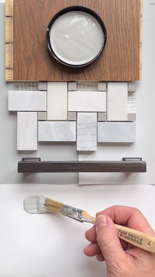 Marble never goes out of style…
…and @benjaminmoore Paper White complements marble beautifully!
In sunny spaces Paper White will have the very slightest hint of green.  In north facing spaces, it will look slightly cooler and bluer (but not cold) with an airy feel.
For warmth pair with a vanity in maple or mahogany, brass fixtures and lighting.  Add architectural detail to the walls with simple paneling in a slightly contrasting color.  My pick?  Benjamin Moore Metropolitan - a cool moody gray. 
Comment BATH and I will DM you my picks for tile, fixtures, vanity, paint and more - all with easy to shop links from top home decor brands.
Love decorating and DIY?  Don’t forget to follow along, like and share your favorite posts!  New paint@colors and design boards are posted weekly.
#interiordesign #benjaminmoore #paintcolors #homedecor #designinspiration #interiorpaint