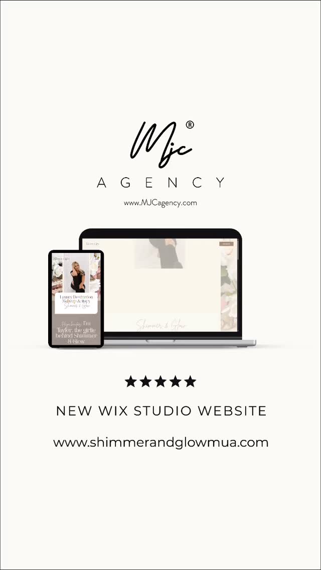 ✨ A look back at the #wixstudio website we launched for @shimmerandglowmua earlier this year. Thank you again Taylor! 🏆
