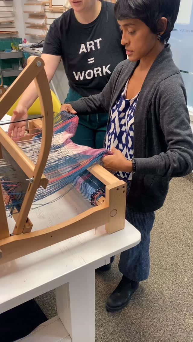 I made fabric! Thanks to @my_wovenwords at @eastcoastquiltco