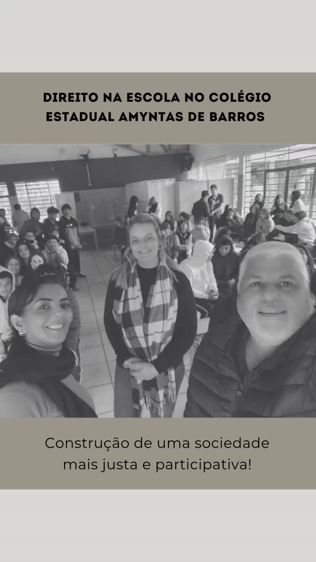 No dia 26 de setembro, tivemos mais um encontro cheio de propósito com a Comissão Direito na Escola!
Ao lado da minha colega Dra. Michele Moreno, estivemos no Colégio Amyntas para conversar com os alunos sobre o papel do Direito na construção de uma sociedade mais justa e consciente.
É inspirador ver como os estudantes se mantêm atentos a cada detalhe, a cada nova informação — e isso nos lembra por que acreditamos tanto nesse projeto: o conhecimento transforma, e é na escola que tudo começa.
#ComissaoDireitoNaEscola #EducacaoJuridica #DireitoNaEscola #AdvocaciaComProposito #OABSaoJoseDosPinhais #Pinhais #DraRaffa #RaffaellaCriminalista #DraMicheleMoreno