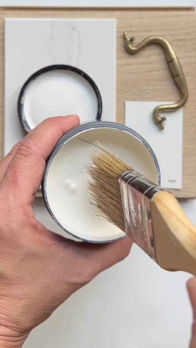 Instead of white cabinets….
…try this paint color instead!
@benjaminmoore Steam AF-15.  It strikes the perfect balance between warm and cool.  It’s creamy without looking yellow, has a slight hint of gray that keeps it soft without feeling muddy or drab, and is versatile enough to pair with almost any other color or design style.
You can also use Steam on walls if you’re looking for a white that won’t feel stark and cold.  TIP:  Try the same paint color on both walls AND woodwork for a seamless space but vary the sheen for subtle visual interest.  For example, a matte finish on walls and satin on woodwork.
Comment STEAM and I will DM you a link to my free design board to see how I would style Benjamin Moore Steam on kitchen cabinets with curated counters, tile and more from your favorite home brands.
For more Benjamin Moore paint colors and tips don’t forget to follow along, save this post for later and share with someone you think will love it!  New reels are posted weekly.
#interiordesign #benjaminmoore #paintcolors #homedecor #designinspiration #interiorpaint