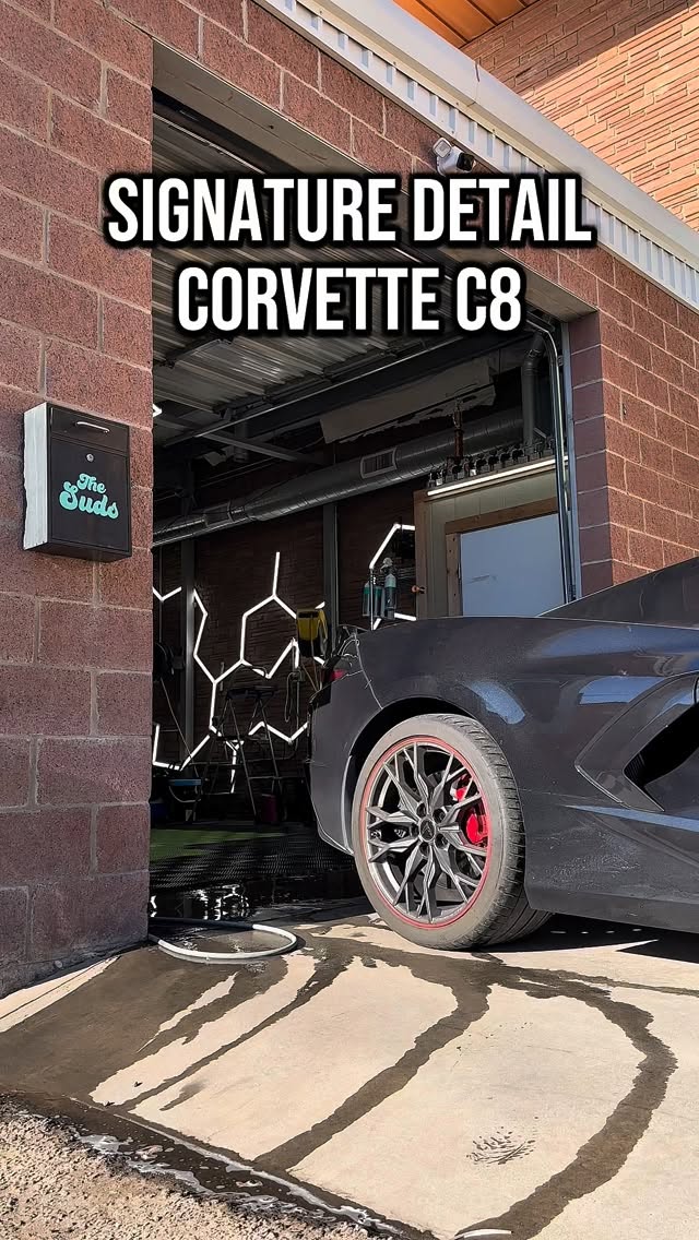 Details, Details, Details 🧼
.
This sleek C8 came in for our Full In Depth, Signature Detail!
.
What’s all included you ask? You get steaming, shampooing, and extracting if needed for the interior. As for the exterior, you get a hand wash, wheel detailing, and a one month wax protection as well!
.
If you’re looking to freshen up your ride. Message us today, and let us get your vehicle looking good today!🔥