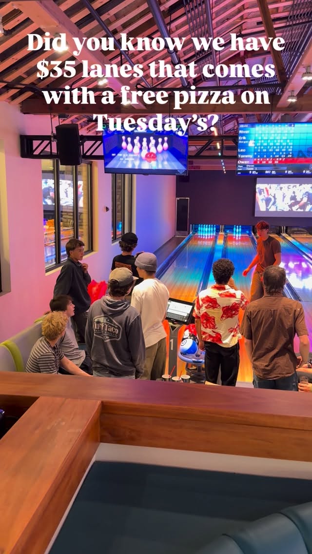 Did you know about our TUESDAY WALK IN DEAL?
Come in and grab a lane for an hour for only $35🎳
Comes with a free pizza and bowling shoes!🍕
WALK IN’S ONLY so you better get here fast!
Open 3PM-9PM
☮️❤️🎳