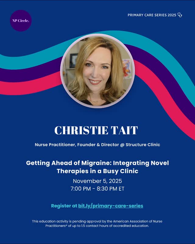 @npcircle.ca
Very excited to be presenting as part of the 2025 primary care series! In my favourite topic of course - Migraine!