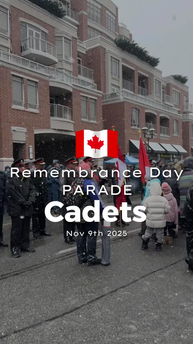 On this snowy Sunday, young Cadets from the Richmond Hill area braved the cold to honor our veterans with a parade and ceremony. Let’s give a big round of applause to these dedicated young cadets! #cadets #remebranceday