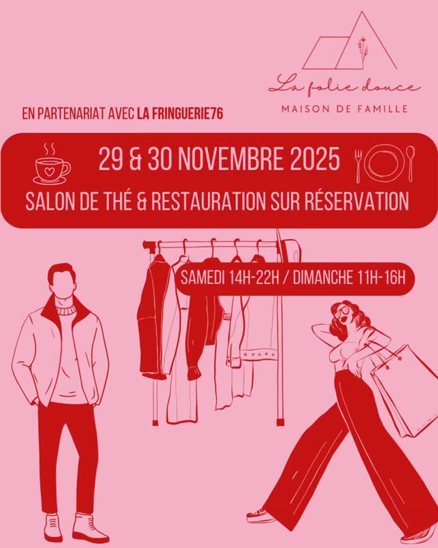 Venez passer une journée conviviale et pleine de découvertes à la maison !
Au programme : vente de fripes, salon de thé et restauration sur place dans une ambiance chaleureuse et authentique.
🧥 Vente de fripes : Dénichez des pièces uniques, vintage ou tendance, sélectionnées avec soin par La fringuerie76
🍰 Salon de thé : Faites une pause douceur autour d’un thé, d’un café ou d’une pâtisserie maison.
🥗 Restauration sur place : Régalez-vous avec des plats faits maison et des options gourmandes salées ou sucrées, préparées avec amour.
💸 Entrée libre
Venez chiner, déguster, et partager un moment agréable entre amis ou en famille !
#normandie #maisondecampagne #saintpierredemanneville #friperie #gourmandise #faitmaison #ventefriperie