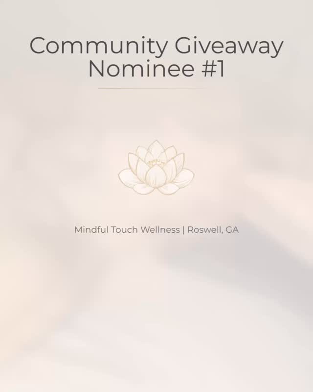 Community Giveaway Nominee #1 💛
I received a message from someone who wanted to nominate a dear friend in our community — a mom who pours so much of herself into caring for others, supporting families, and nurturing her child with special needs.
This past year brought her a lot of loss and grief, yet she continued to show up with strength, compassion, and dedication for everyone around her. She runs her own small business, gives endlessly, and rarely slows down to take care of herself.
The person who nominated her shared that even one moment of rest, peace, and comfort would mean so much to her.
Stories like this are exactly why I wanted to do this giveaway. There are so many strong, selfless, quiet heroes right here in our community who deserve to be recognized, supported, and uplifted. 💛
Thank you to everyone who has taken the time to nominate someone they love. Your messages have meant so much, and I’m grateful for every single one.
If you’d like to nominate someone special, my inbox is always open.
#RoswellGA #RoswellMoms #RoswellCommunity #CommunityGiveback
#SupportLocal #MindfulTouchWellness #MassageTherapy #SelflessMoms
#WellnessJourney #RoswellSmallBusiness #YouDeserveThis #giveawayseason