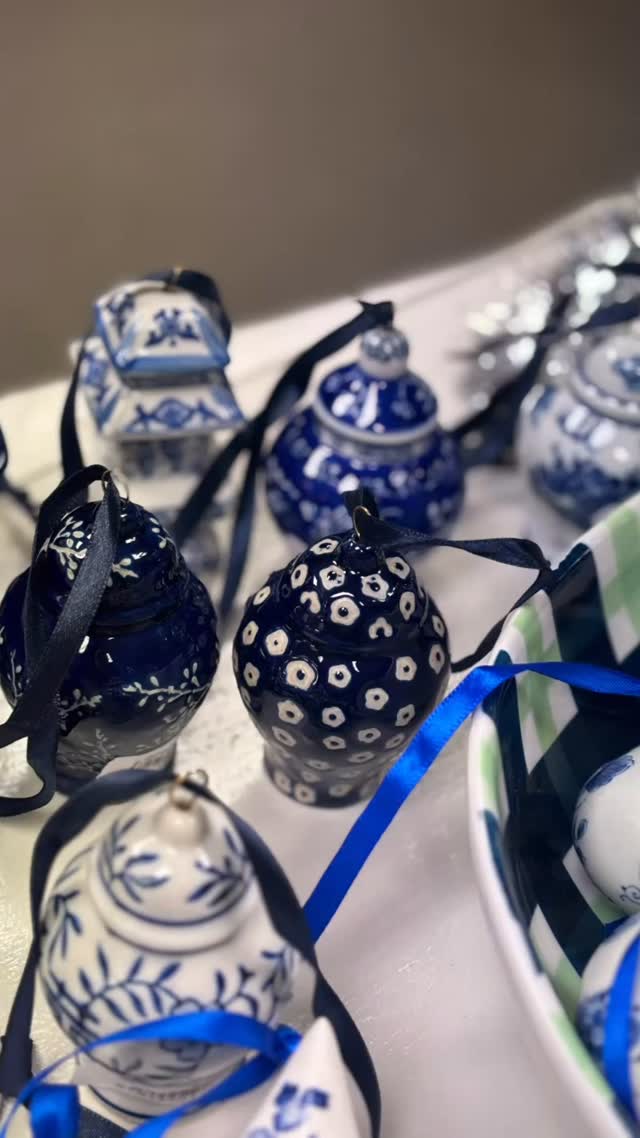 Blue and White Christmas decorations have arrived.