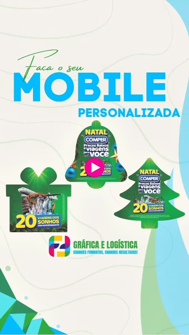 🎄✨ Impressão oficial da Campanha de Natal do Comper!
Produzimos cada detalhe com qualidade, cores vibrantes e acabamento impecável para garantir destaque no ponto de venda.
🎁 Móbiles personalizados
🖨️ Impressão em alta definição
🚚 Entrega rápida e logística eficiente
F&F Serviços Gráficos Grandes formatos, grandes resultados!
#NatalComper #CampanhaDeNatal #MaterialPromocional #ImpressãoProfissional #GráficaELogística